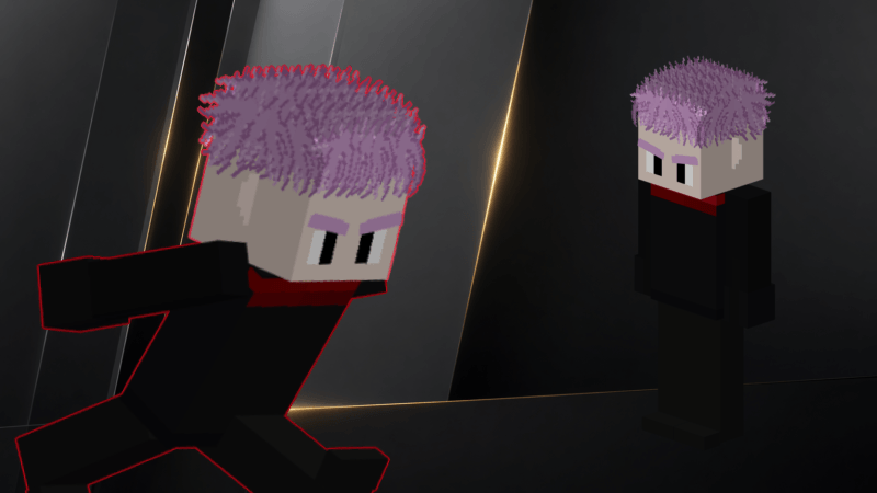 Yuji Itadori model in Minecraft