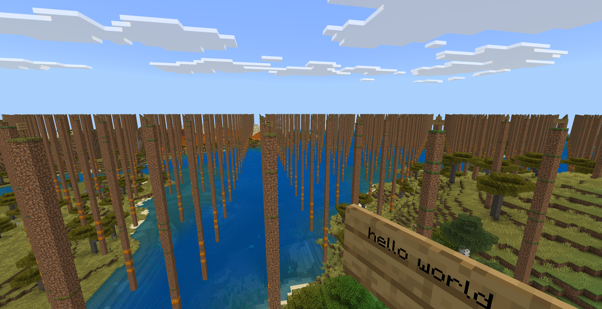 Screenshot demonstrating the world copying effect