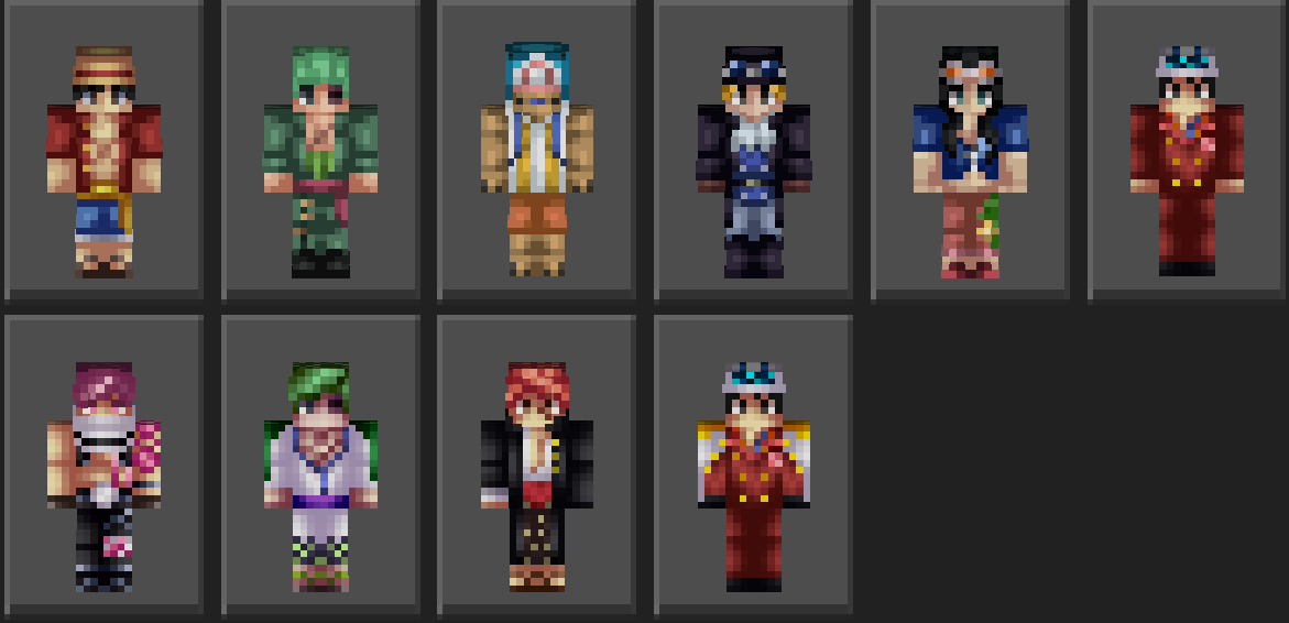 Full set of Anime Pirates skins