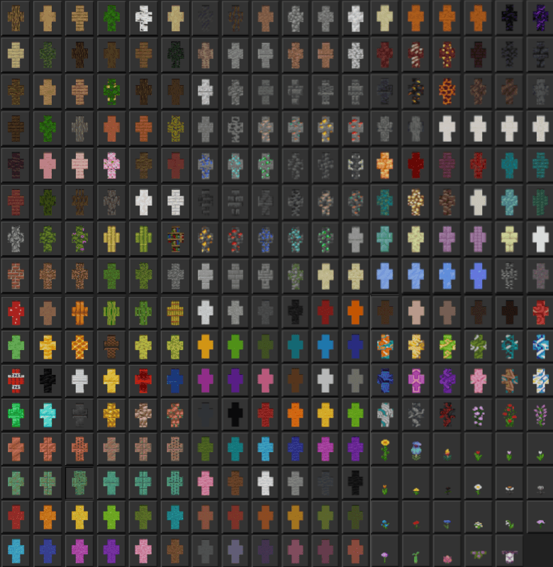 Sample skins from the Camouflage and Trolling Skinpack