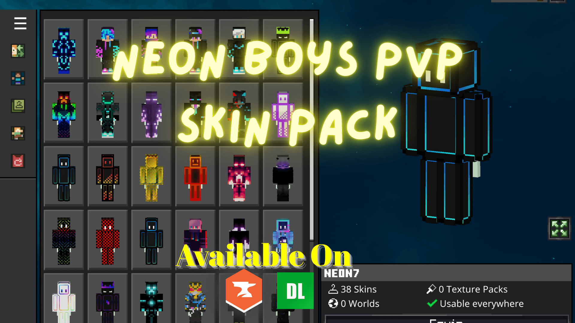 Neon Boys PVP Skin Pack — screenshot 2