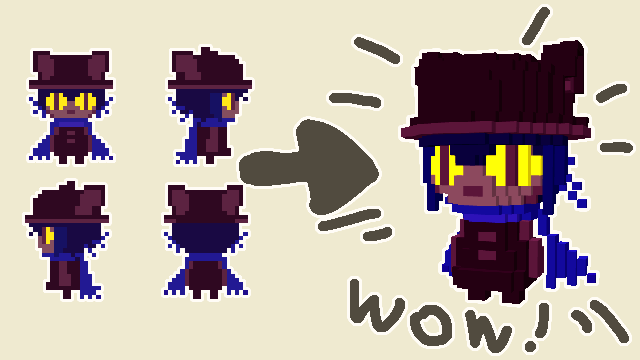 Voxel art creation process