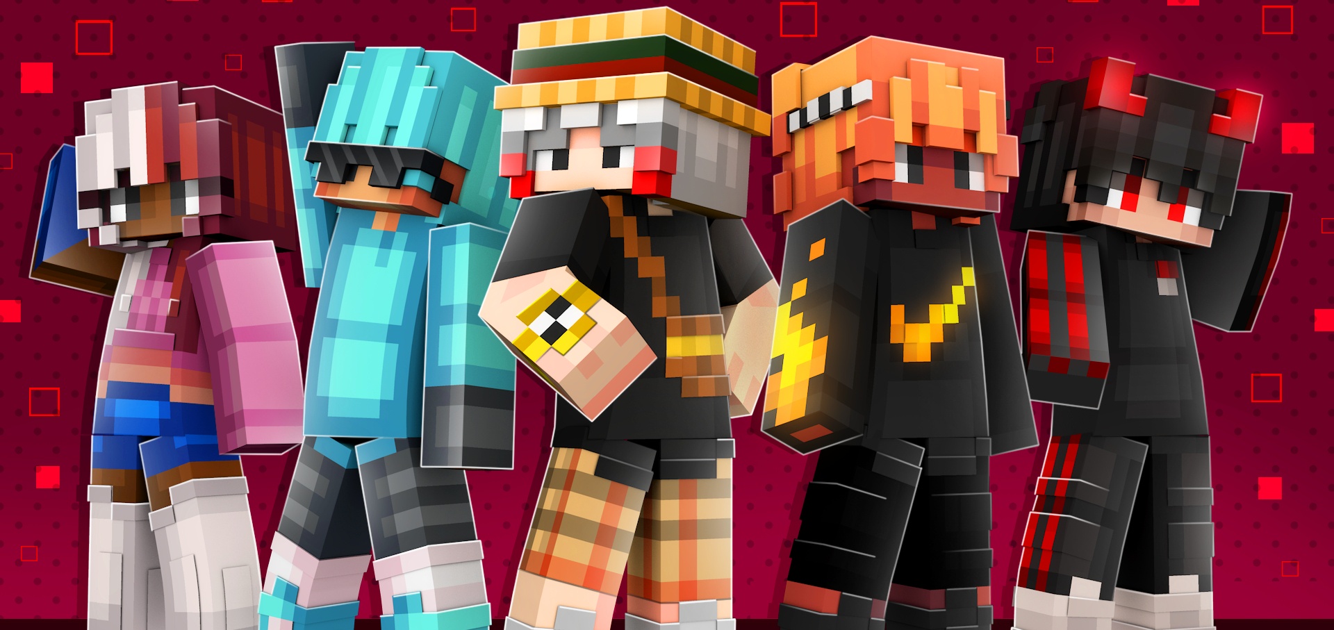 Example skins from Trendy Fashion Teens pack