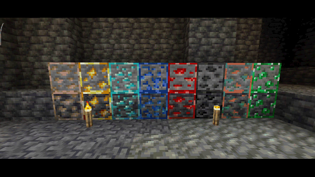 Ore appearance without glowing pack