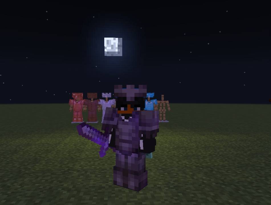 Armor + Crown + enchantments glint and ToolsReimagined (Aqua) — screenshot 1