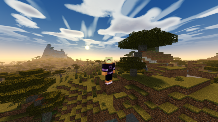 In-game view of landscape with enhanced shader effects