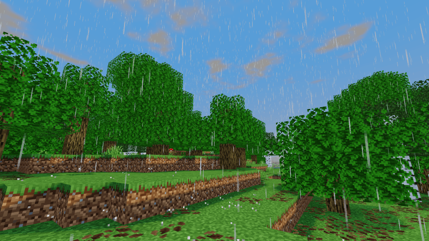 Shader effect on Minecraft environment