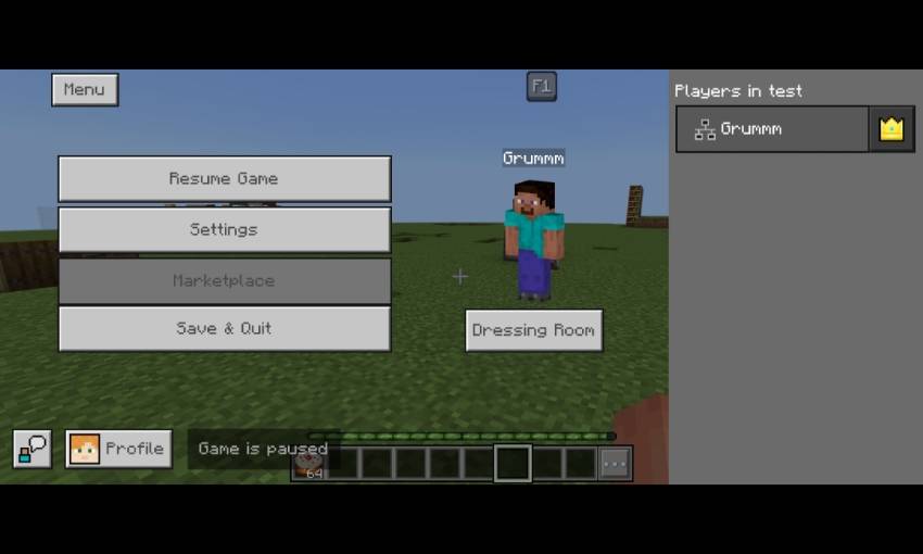 Menu screen with modules and customization tabs