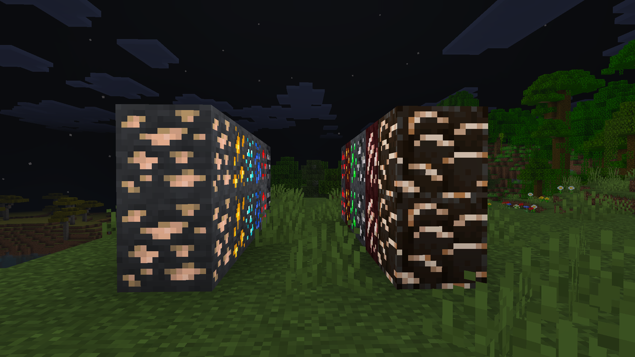 Better Glowing Ores in-game screenshot