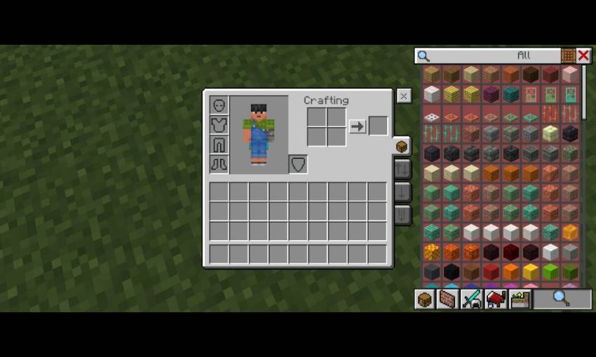 Transparent JEI inventory layout