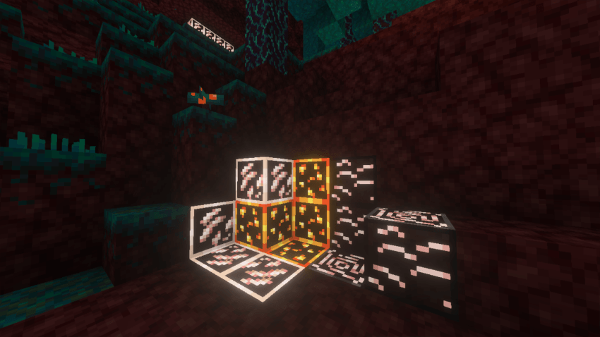 Glowing ores example 3