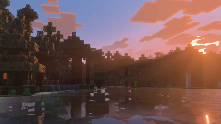 Sunset colors enhanced with vibrant visuals