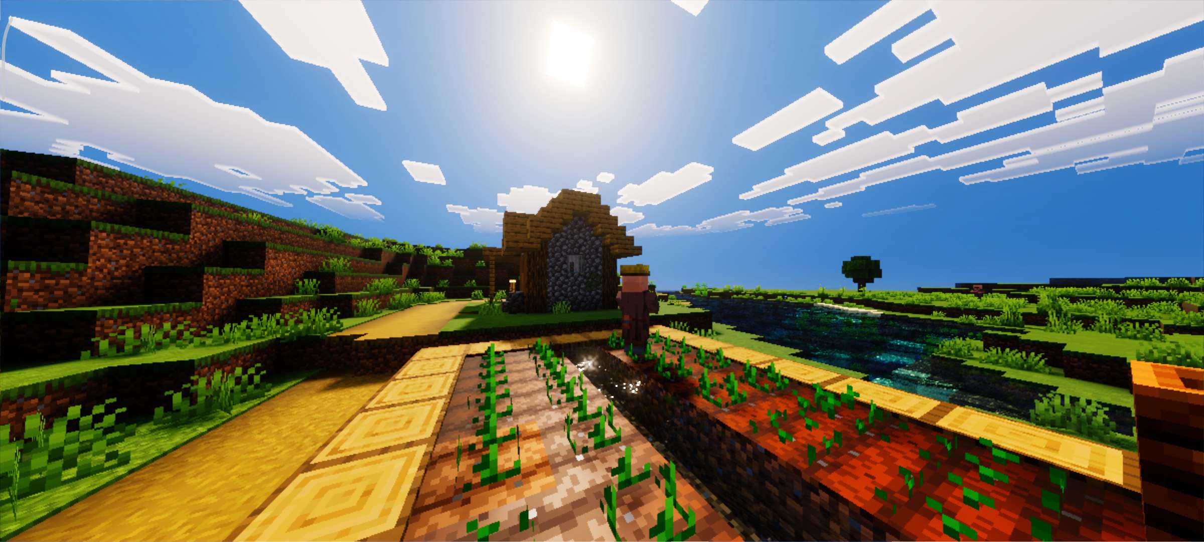 Smooth atmospheric effects in Minecraft