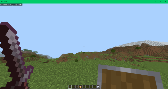 Left hand holding item