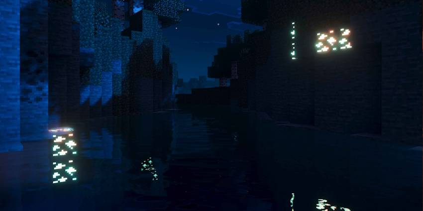 Nighttime lighting in Minecraft