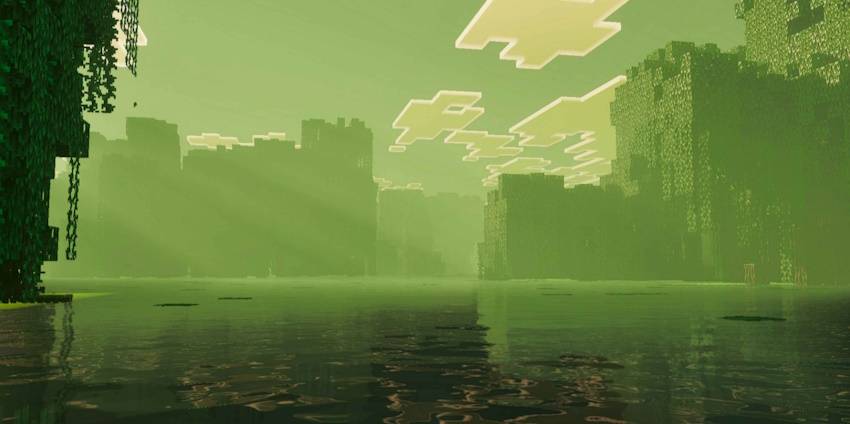 Swamp biome water and vegetation