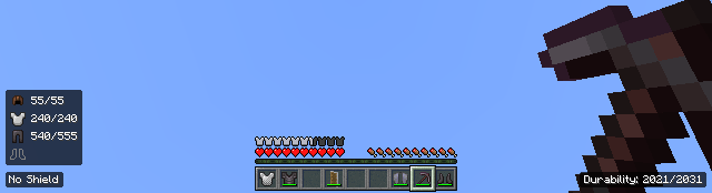 Armor and shield durability on HUD