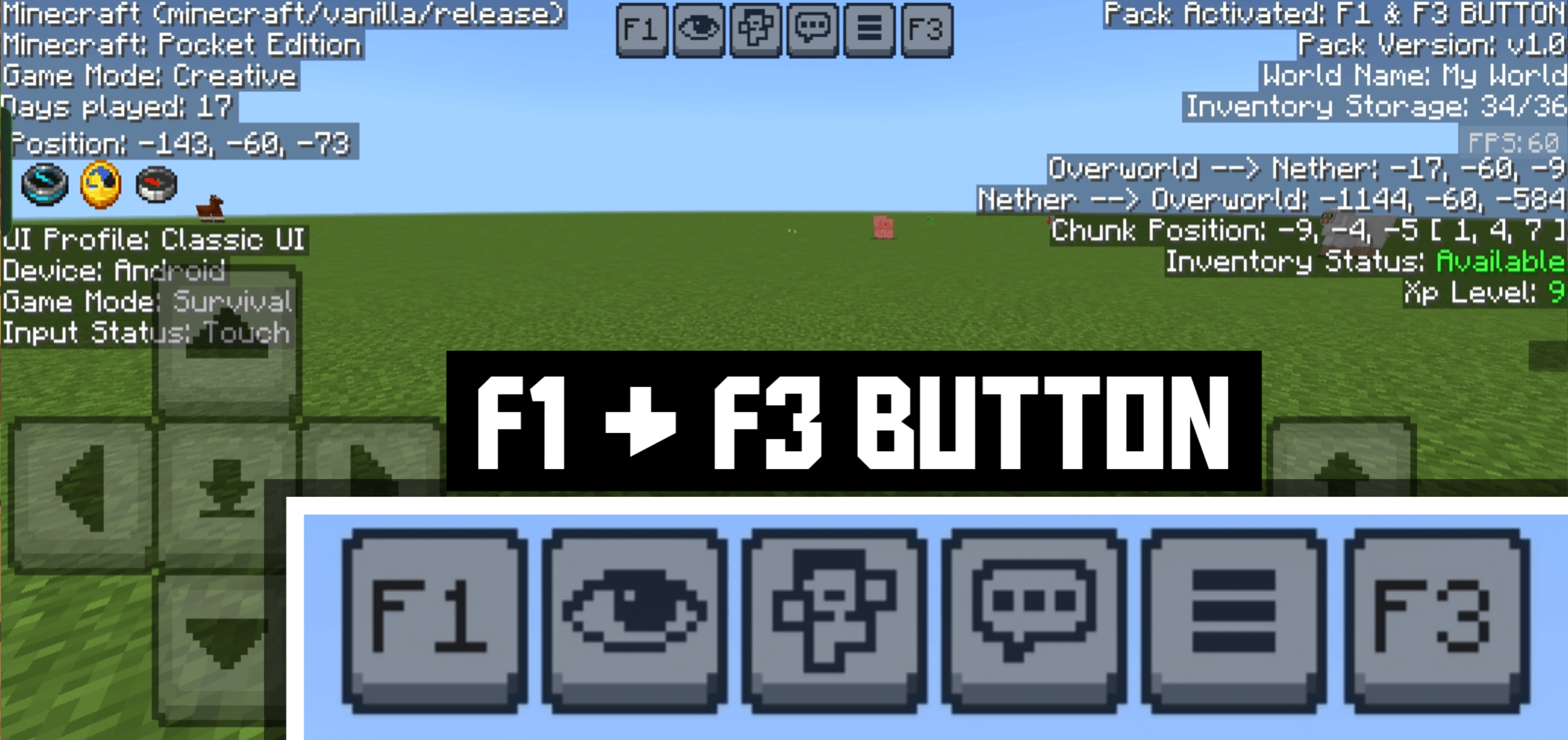 F1 & F3 BUTTON — screenshot 1
