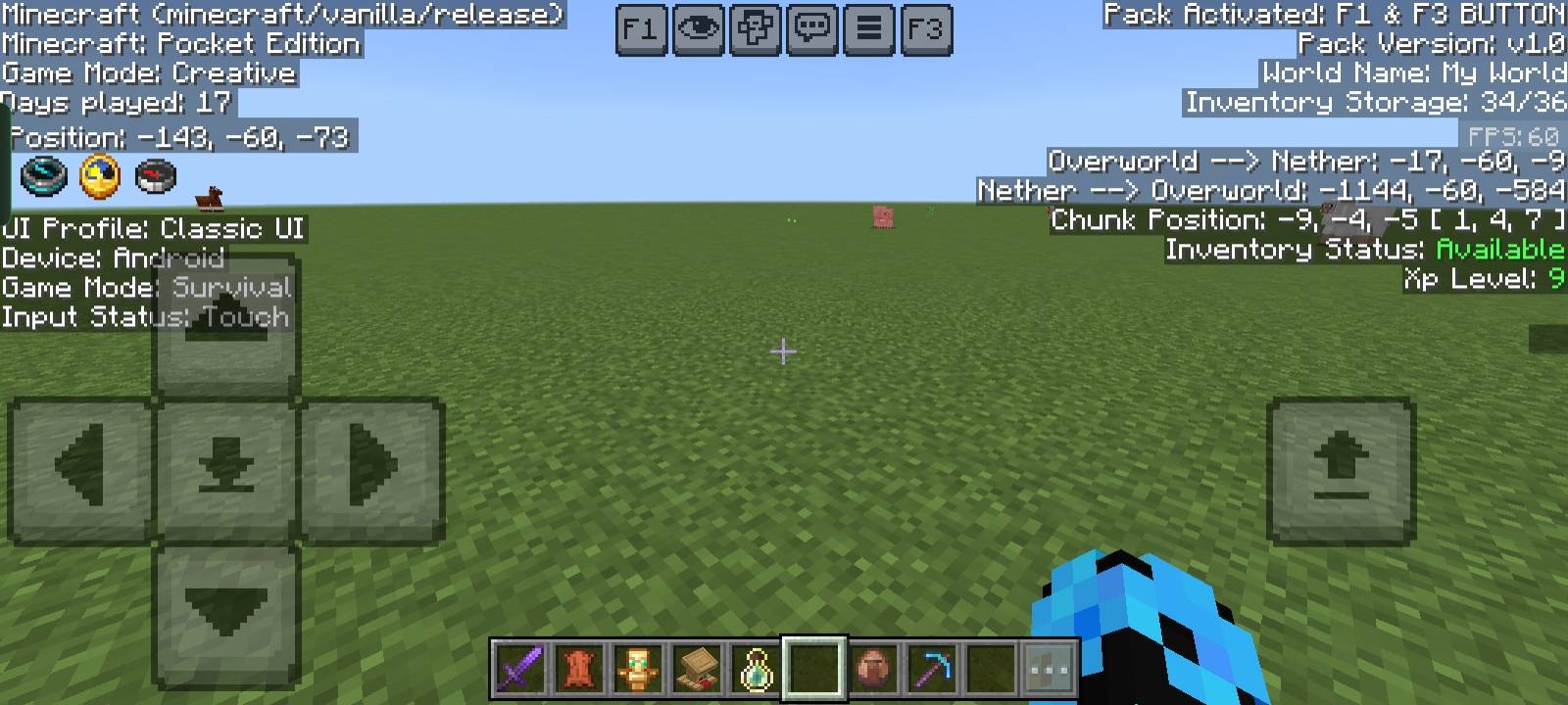 F1 & F3 BUTTON — screenshot 1