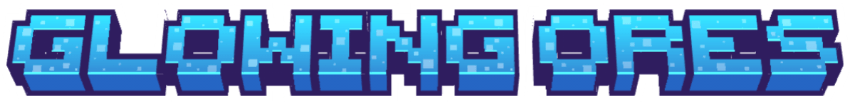 Example of glowing ores in Minecraft