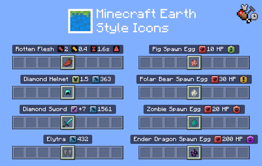 Minecraft Earth style icons