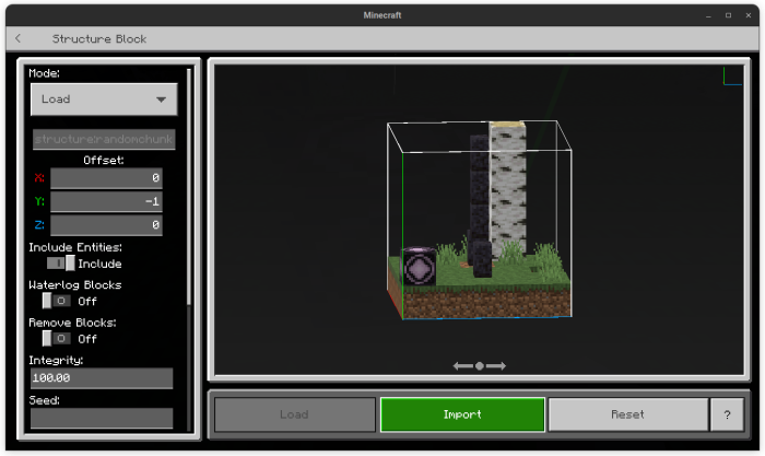 Structure Import Button