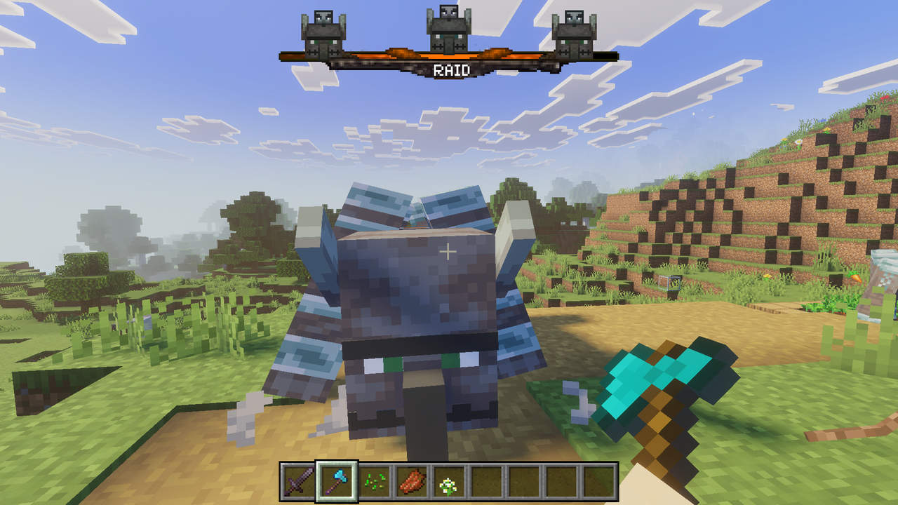 Pillager Raid boss bar with fantasy style design