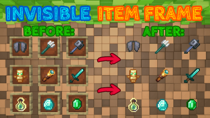 Invisible Item Frame example