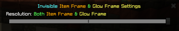 Texture pack settings menu