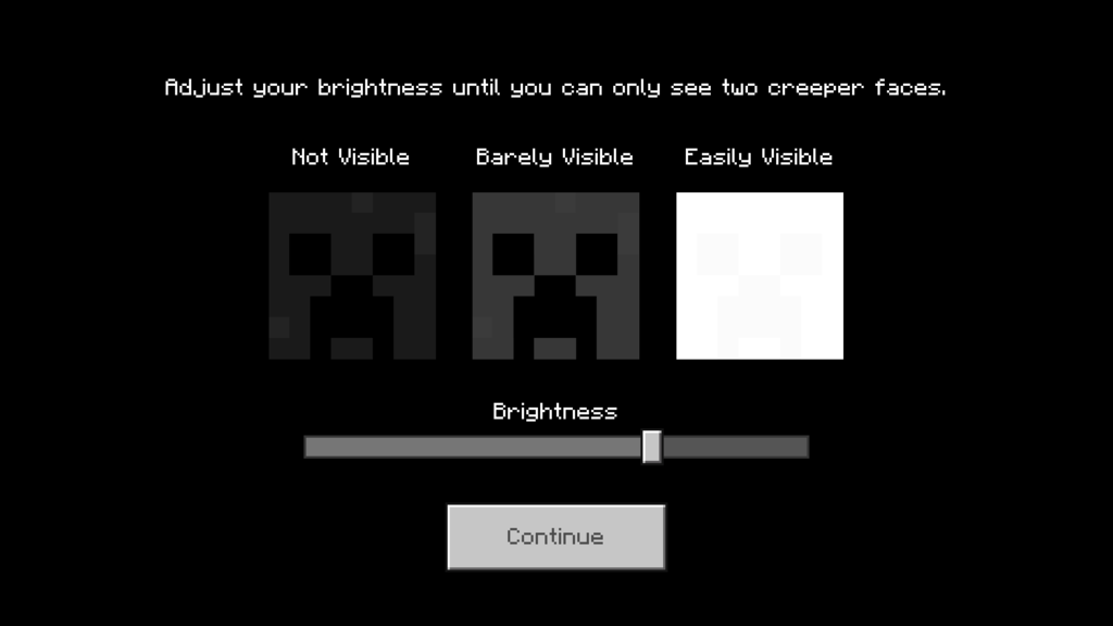 Brightness setting screenshot