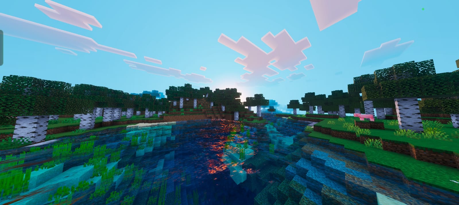 Balanced tone mapping on a Minecraft scene