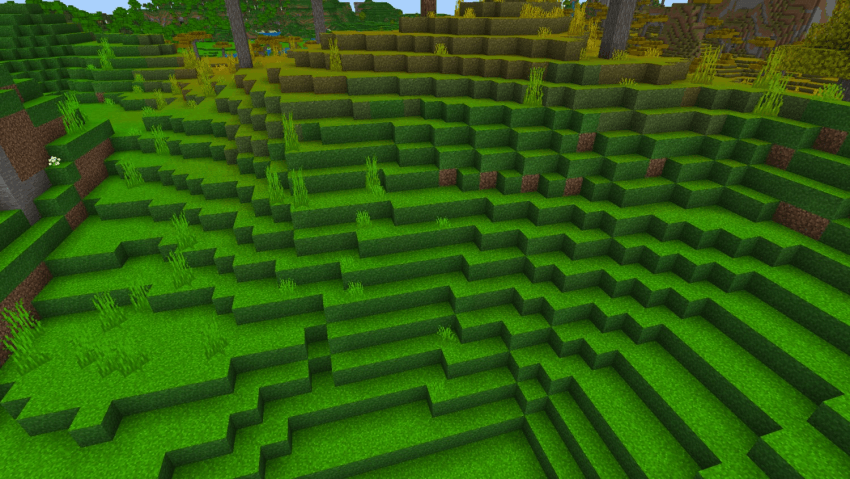 Grass block texture after enhancement