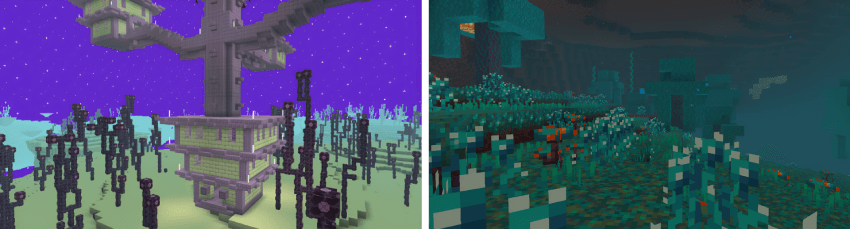 Improved visuals in the Nether and End