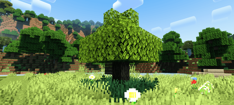 Daytime lighting and shadows in Minecraft with Newb Complementary Shader
