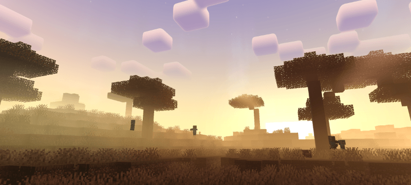 Sunrise lighting effect in Minecraft using Newb Complementary Shader