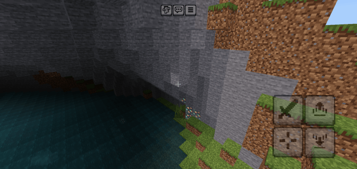 Glowing ores in cave environment
