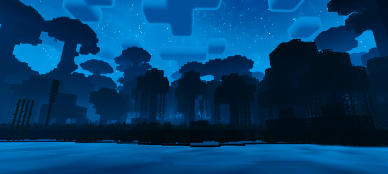 Nighttime environment with enhanced lighting