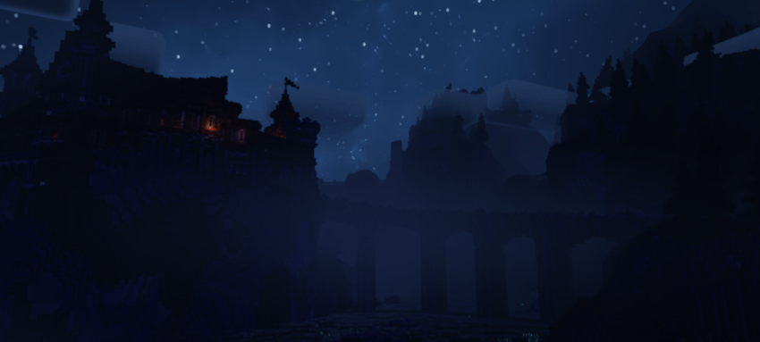 Night galaxy view with Newb X Dragon Shader