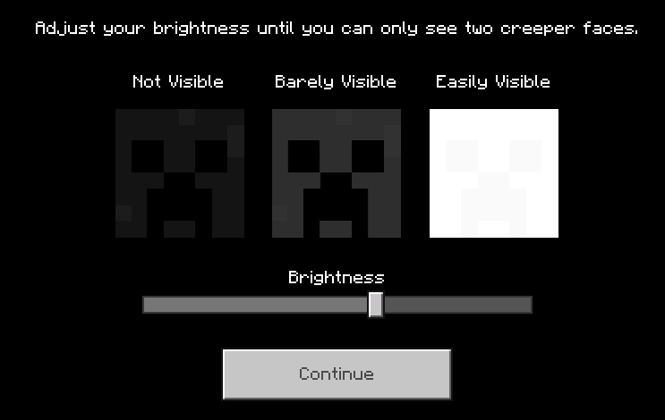 Recommended gamma setting