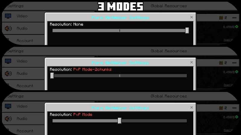 Screenshot sample showing optimized gameplay