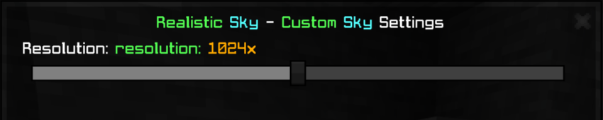 Texture pack settings screenshot