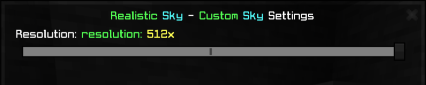 Texture pack settings screenshot