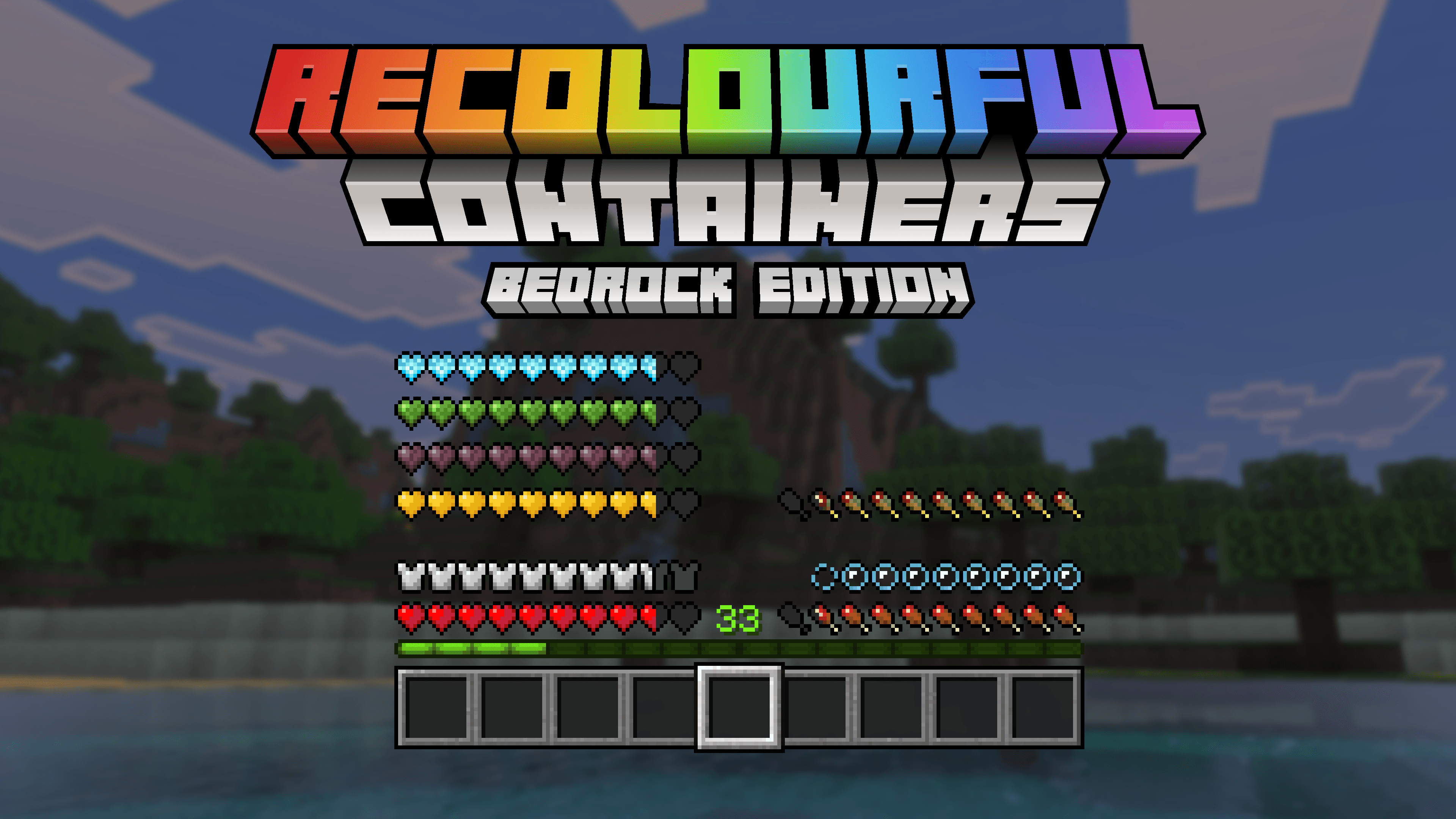 Recolourful Containers GUI + HUD (BEDROCK EDITION) — screenshot 1