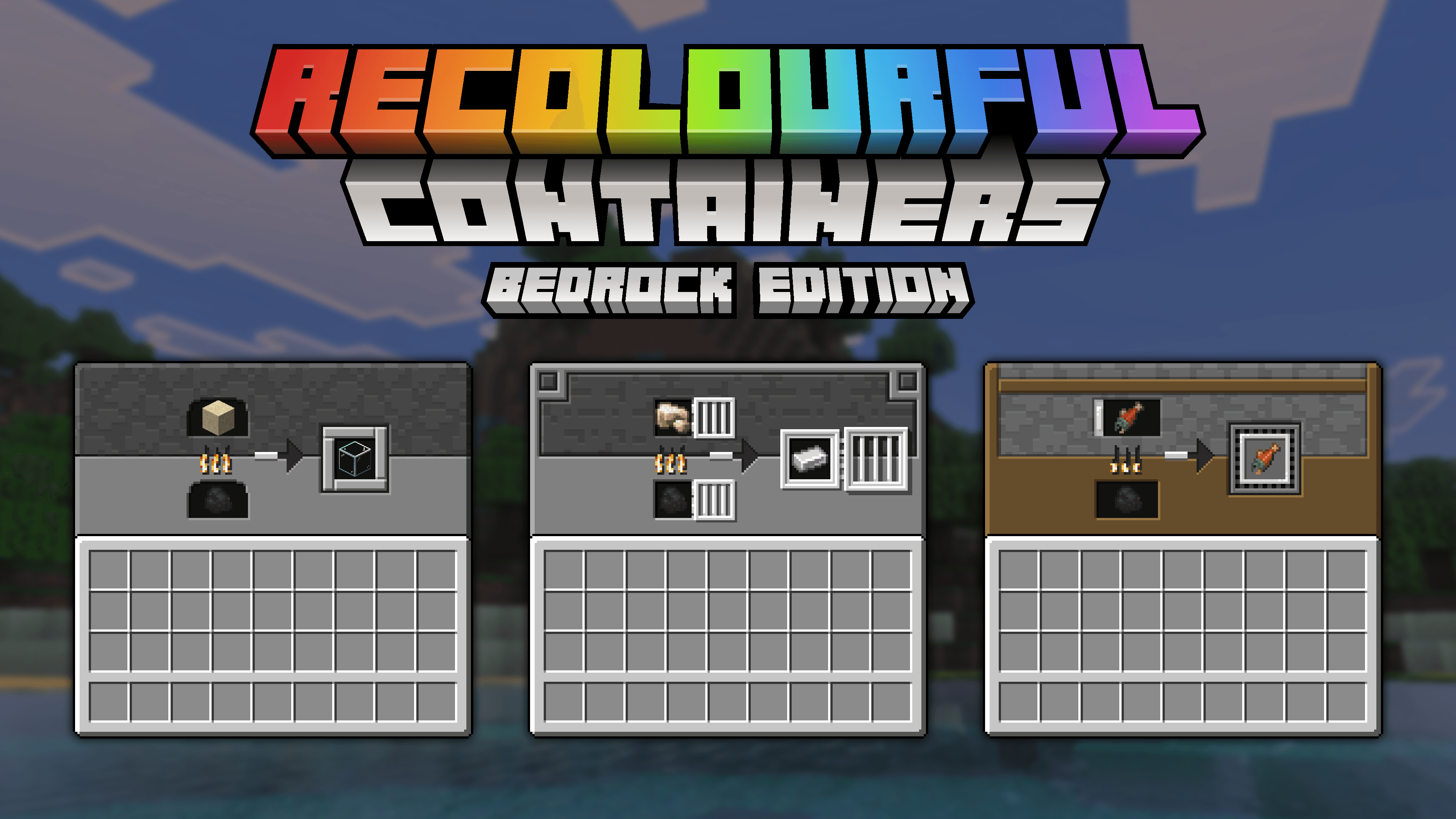 Recolourful Containers GUI + HUD (BEDROCK EDITION) — screenshot 1