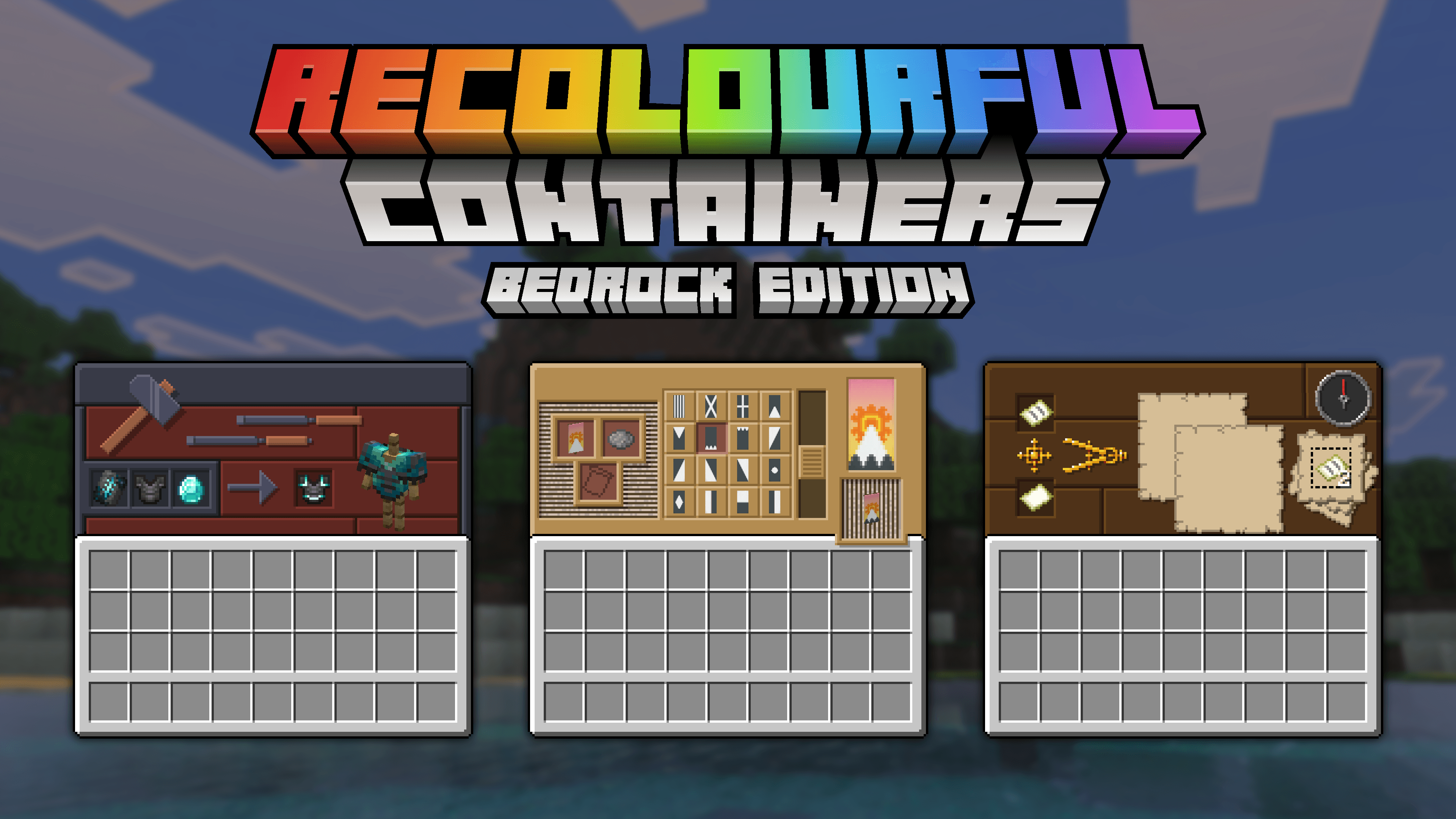 Recolourful Containers GUI + HUD (BEDROCK EDITION) — screenshot 1