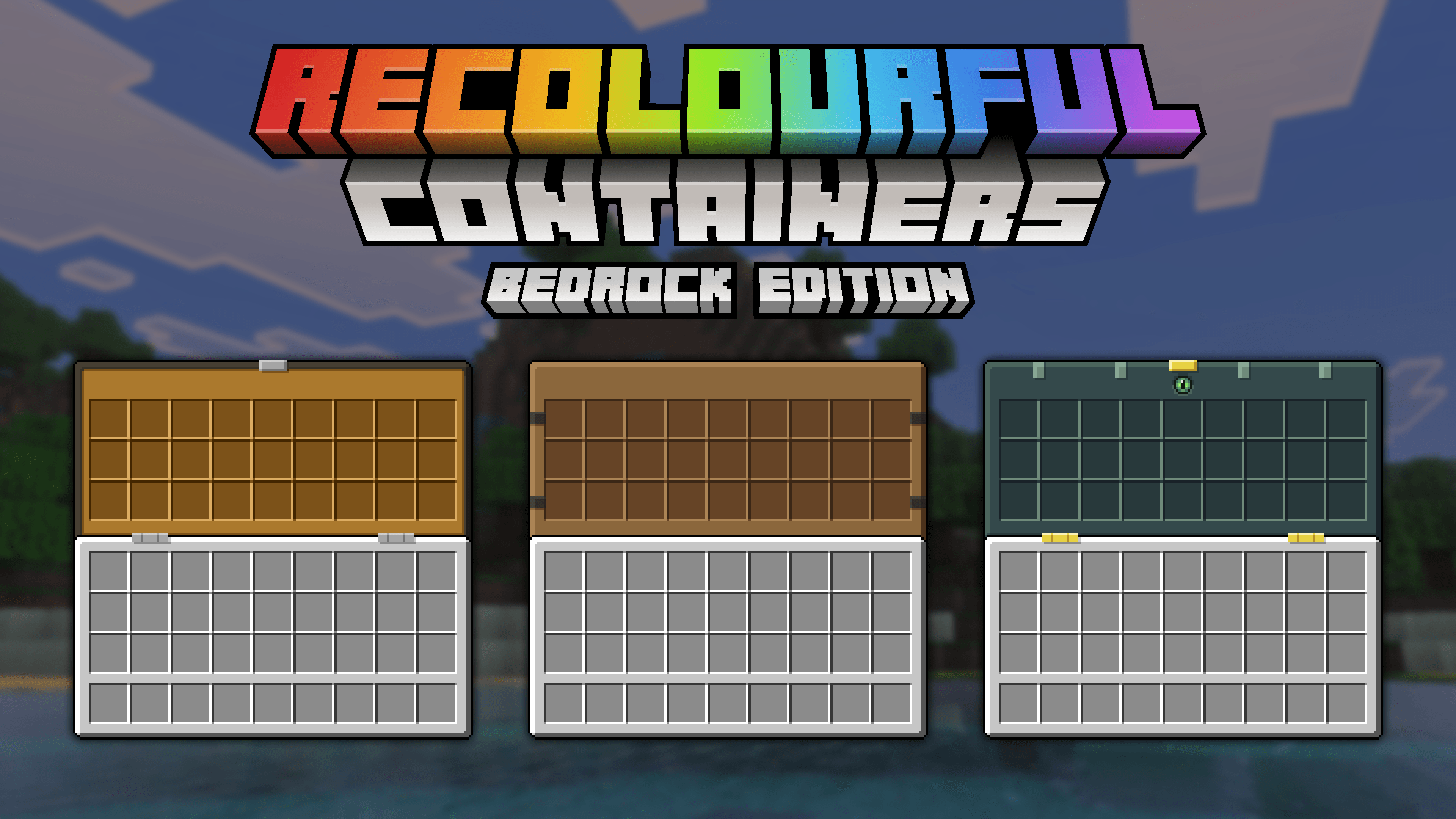 Recolourful Containers GUI + HUD (BEDROCK EDITION) — screenshot 1