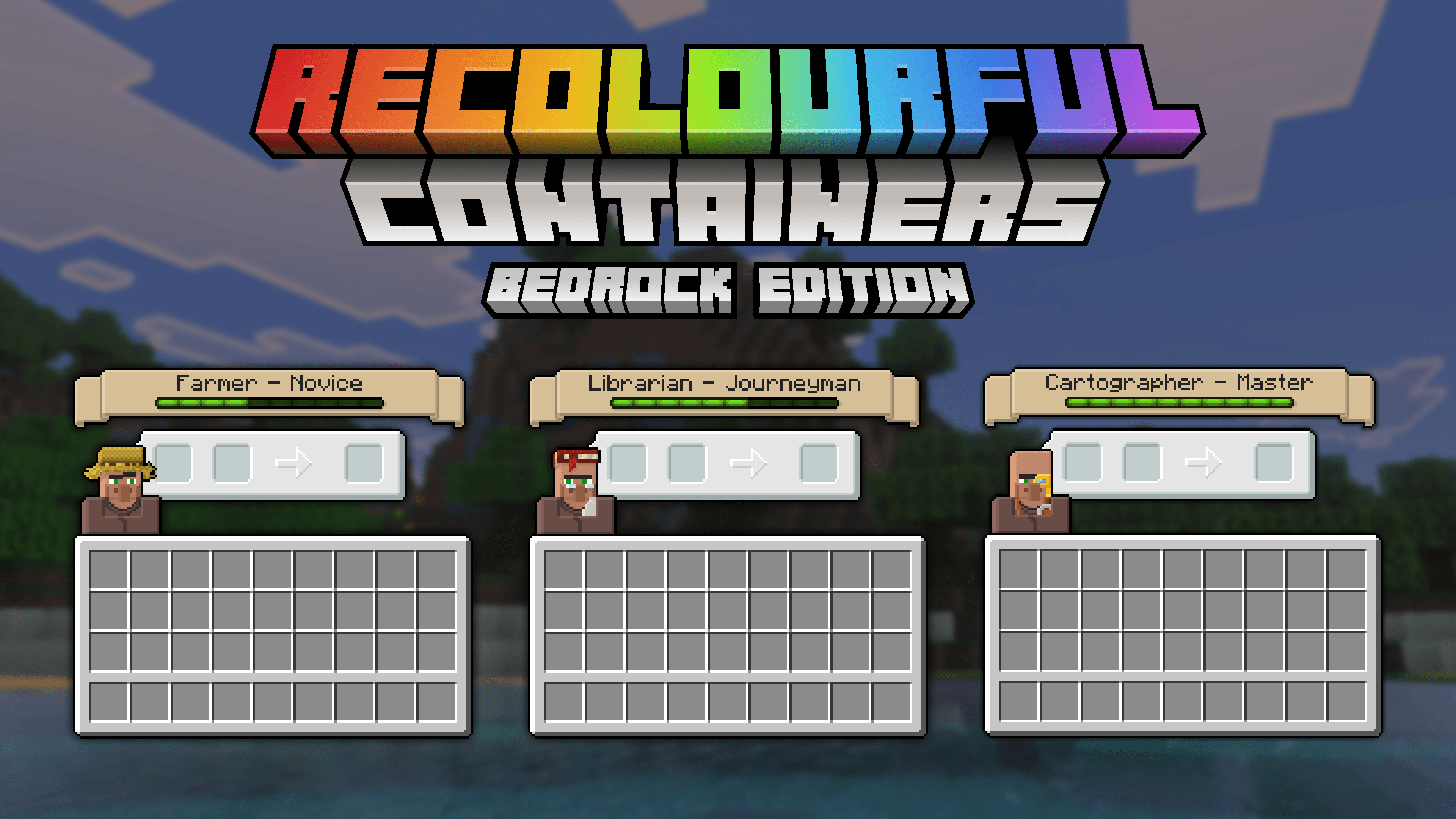 Recolourful Containers GUI + HUD (BEDROCK EDITION) — screenshot 1