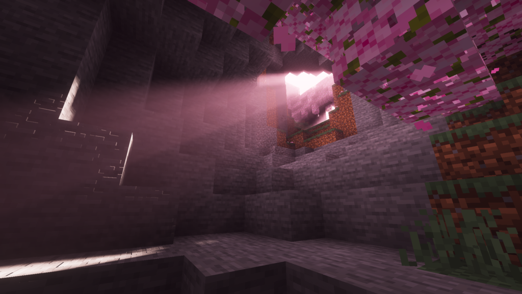 Example Minecraft scene with Refined Deferred shader