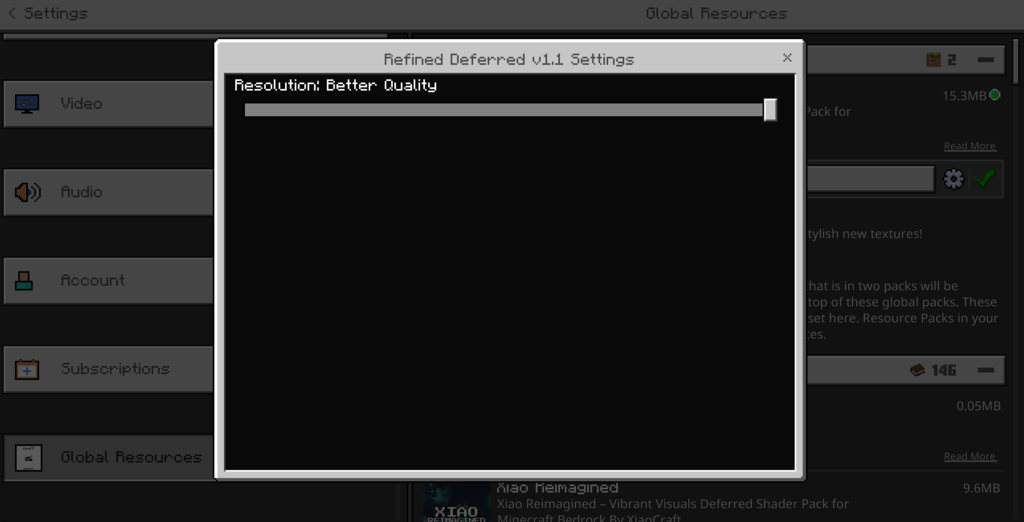 Higher quality Refined Deferred shader settings