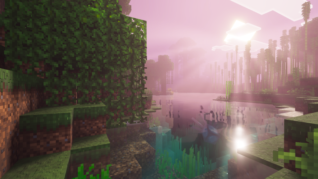 Minecraft scene with Refined Deferred shader